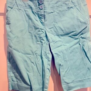 LOFT aqua blue 9” Shorts Casual Cotton Blend
